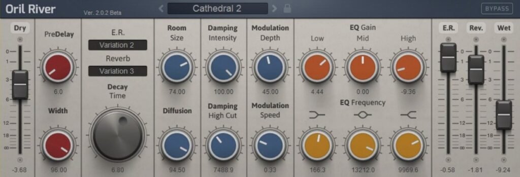 OrilRiver free algorithmic reverb VST interface for vocals.
