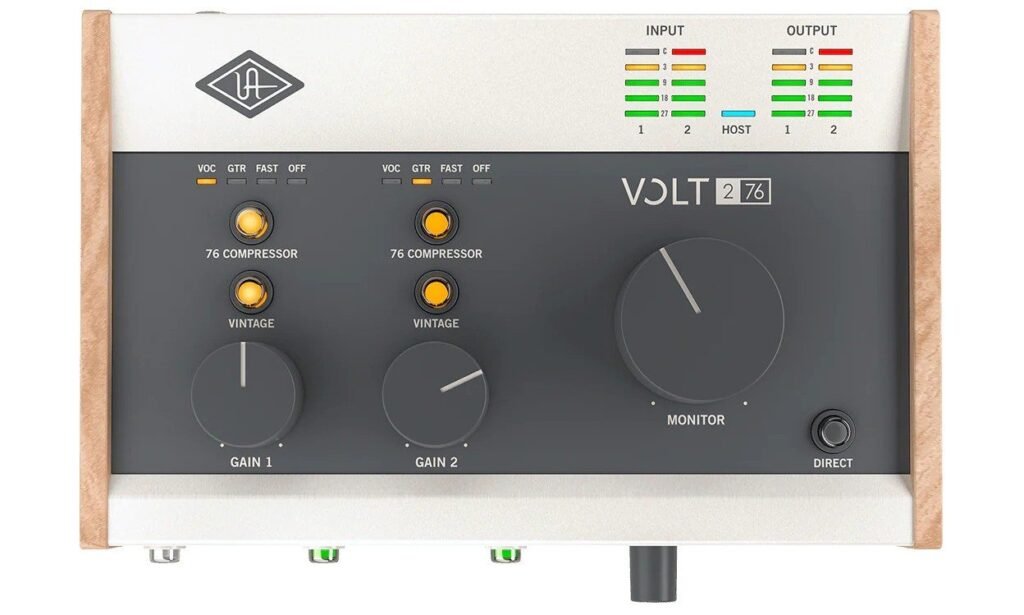 Universal Audio Volt 276 interface with built-in 76 compressor and vintage mode.
