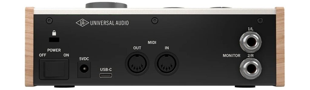 Universal Audio Volt 276 interface with built-in 76 compressor and vintage mode (rear).
