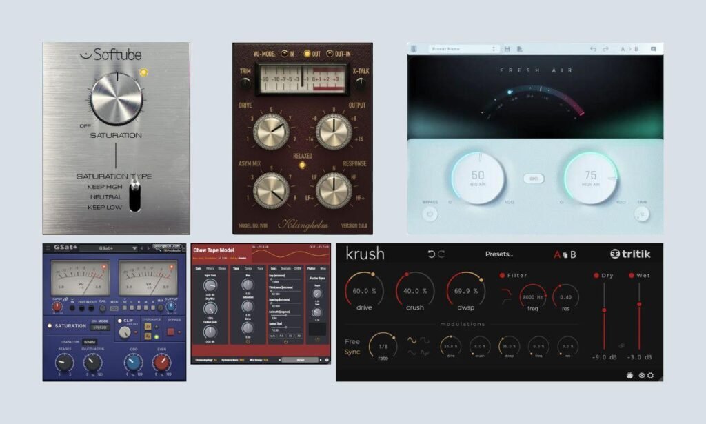 List of the best free saturation VST plugins including Saturation Knob and Fresh Air.
