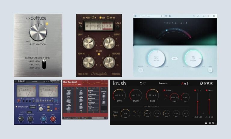 List of the best free saturation VST plugins including Saturation Knob and Fresh Air.