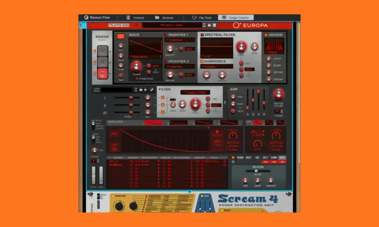Reason Free, a free virtual rack plugin.